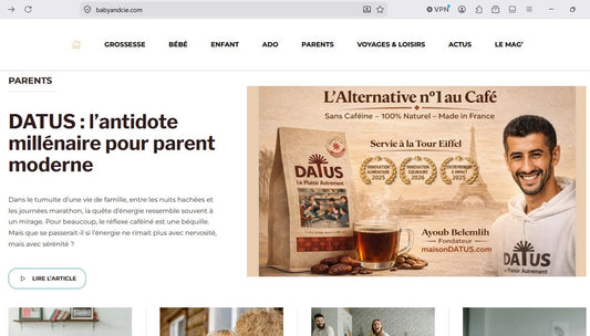 DATUS mis à l’honneur par Baby & Cie : l’alternative naturelle au café qui réconcilie énergie et équilibre familial