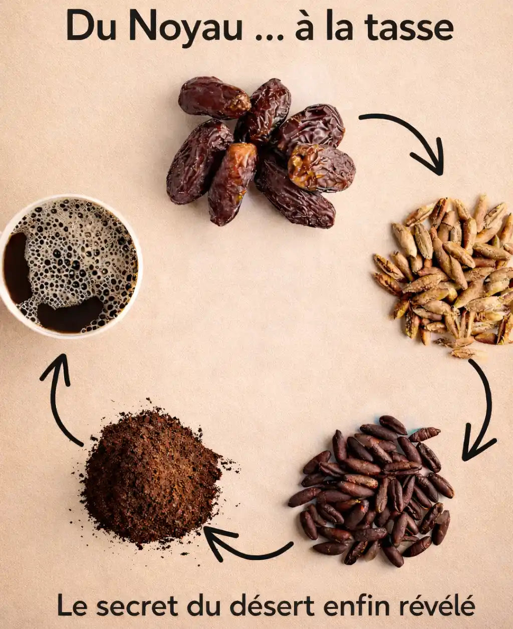 DATUS Moulu | L'alternative naturelle au café à base de noyaux de dattes torréfiés
