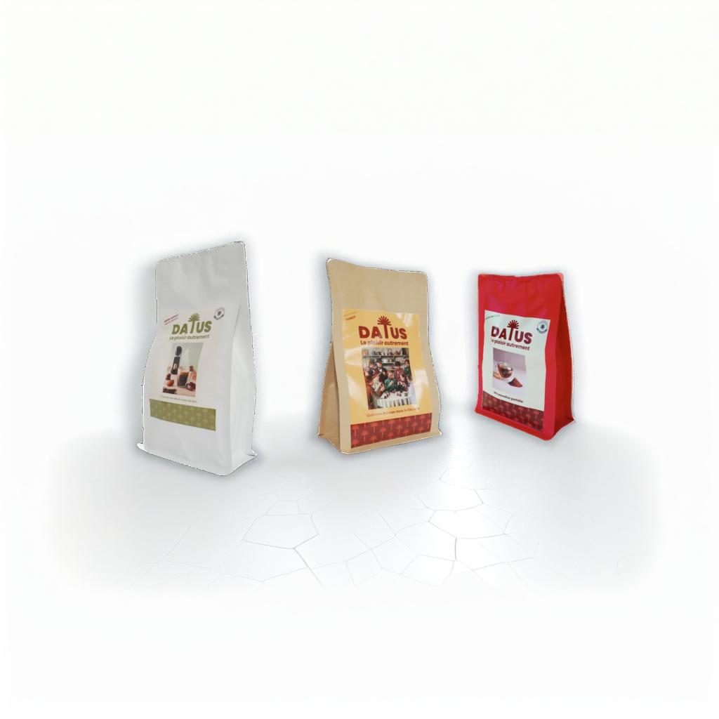 Pack Trio DATUS l'Arsenal du Lion : assortiment de boisson aux noyaux de dattes en format moulu, capsules compatibles Nespresso et infusion pour une alternative complète au café sans caféine.