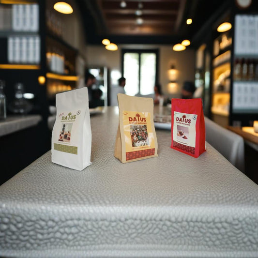 La véritable alternative au café appelée café de dattes par DATUS : une boisson d'excellence à base de noyaux de dattes torréfiés, sans caféine et 100% naturelle