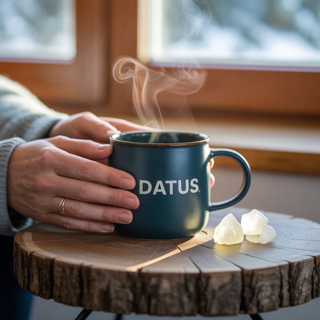 Essence naturelle d'eucalyptus : la feuille qui apporte la touche de fraîcheur unique à votre boisson DATUS sans caféine.